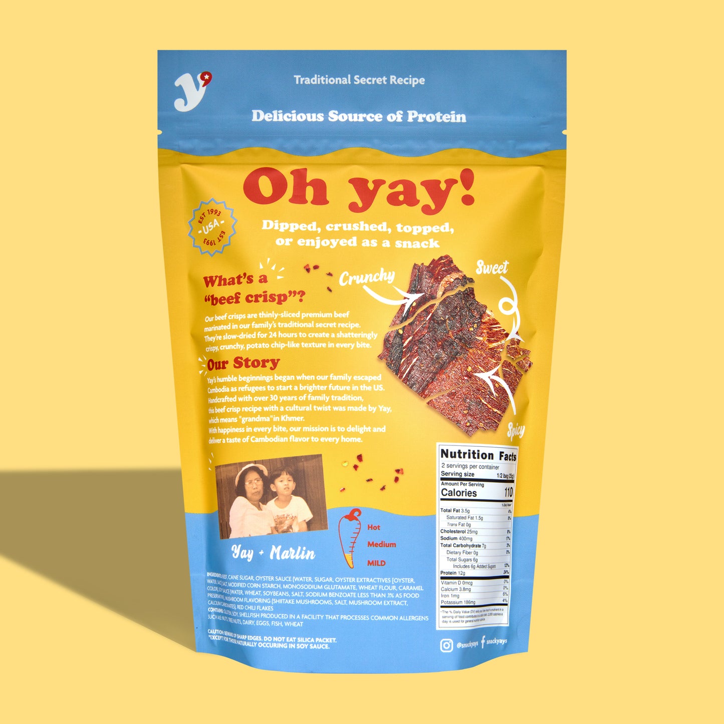 THE ORIGINAL! Mild Yay's Beef Crisps