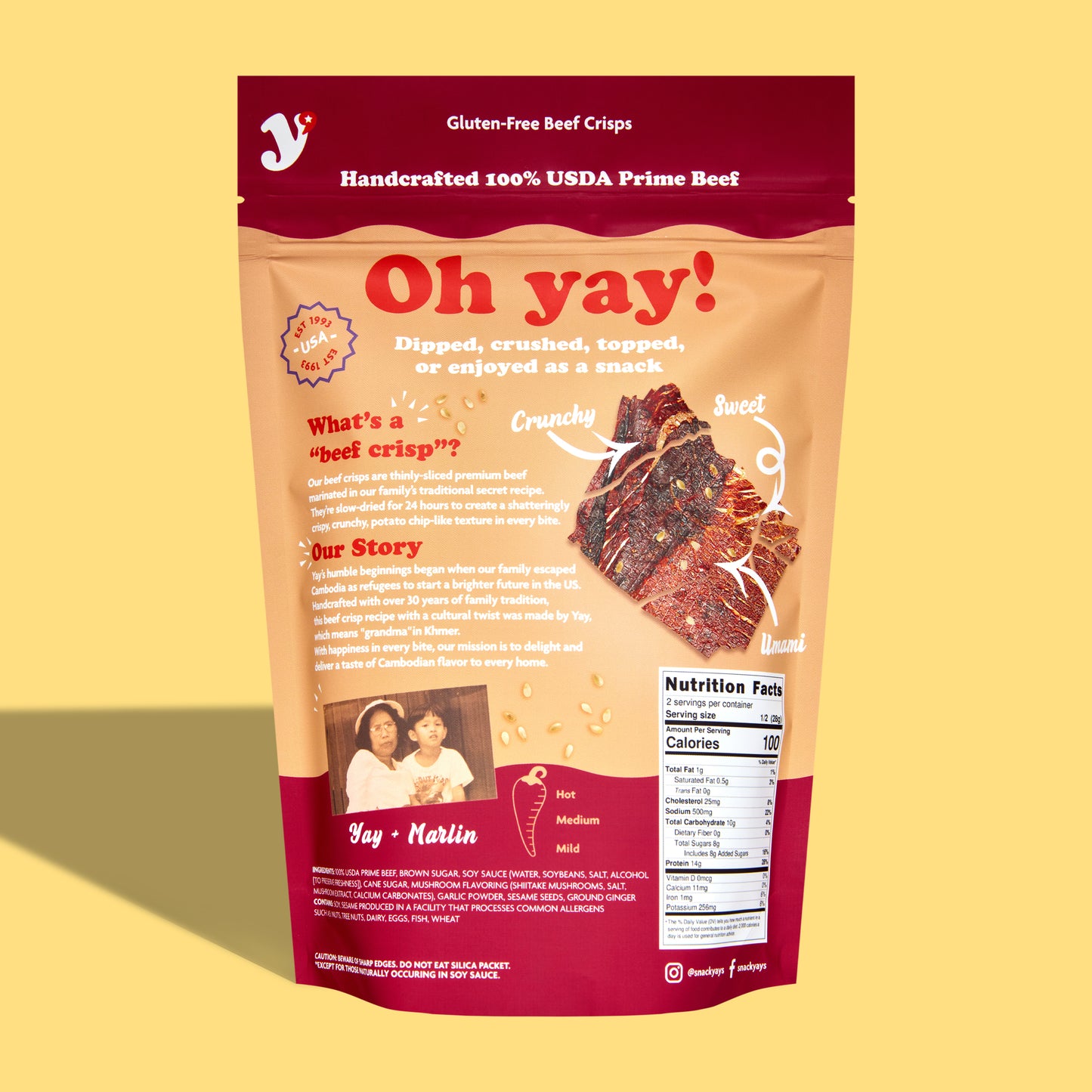 Teriyaki Yay's Beef Crisps