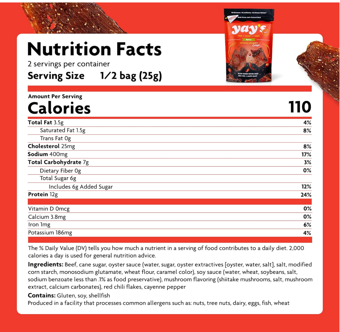 NEW! 🔥Spicy🔥 Yay's Beef Crisps!