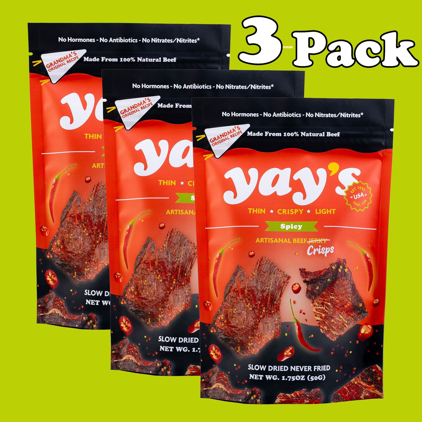 NEW! 🔥Spicy🔥 Yay's Beef Crisps!
