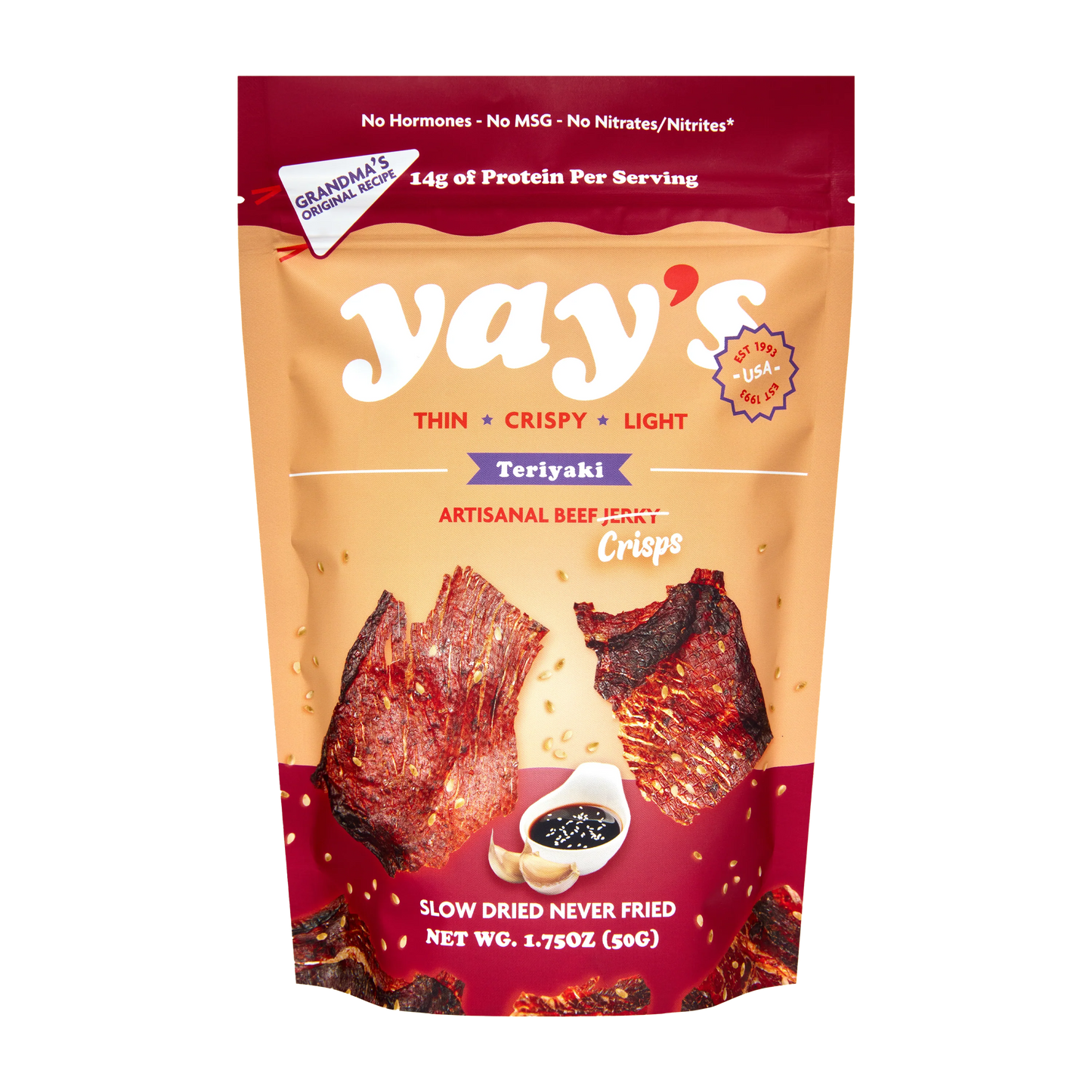 Teriyaki Yay's Beef Crisps